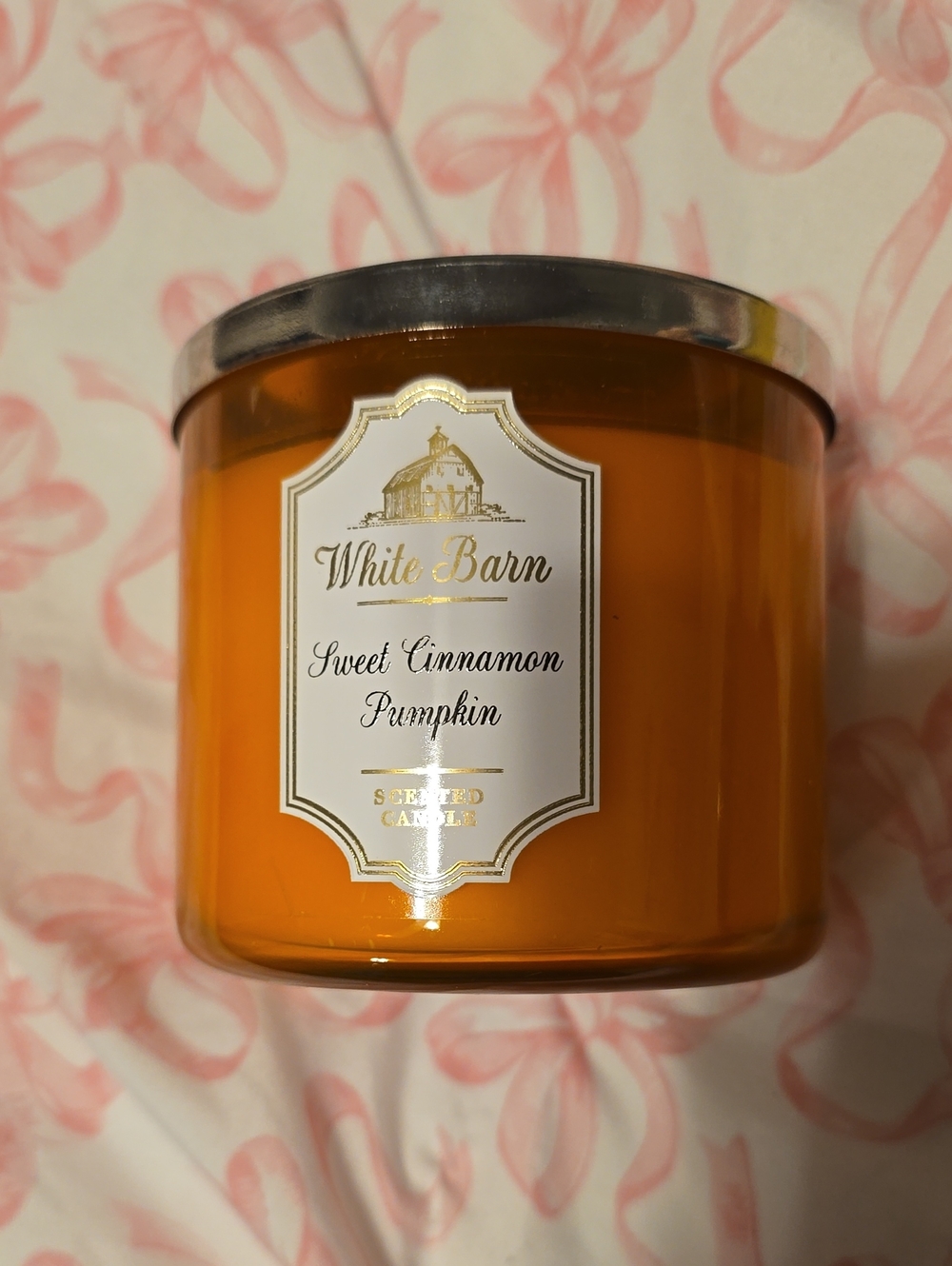 BNWT Bath And Body Works Sweet Cinnamon Pumpkin 3 Wick Candle